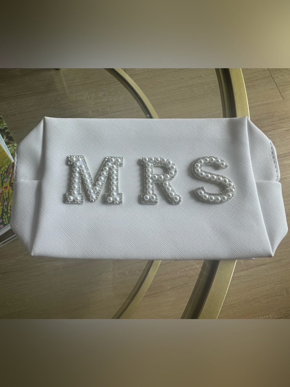 White Pearl-Embellished Bride bag - MRS